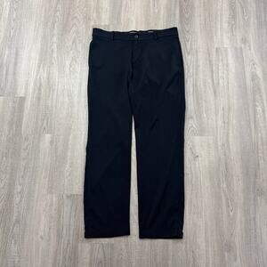 Nike Dri-FIT Victory Golf Pants Men 34x30 Black Flat Front Chino Golfing Stretch